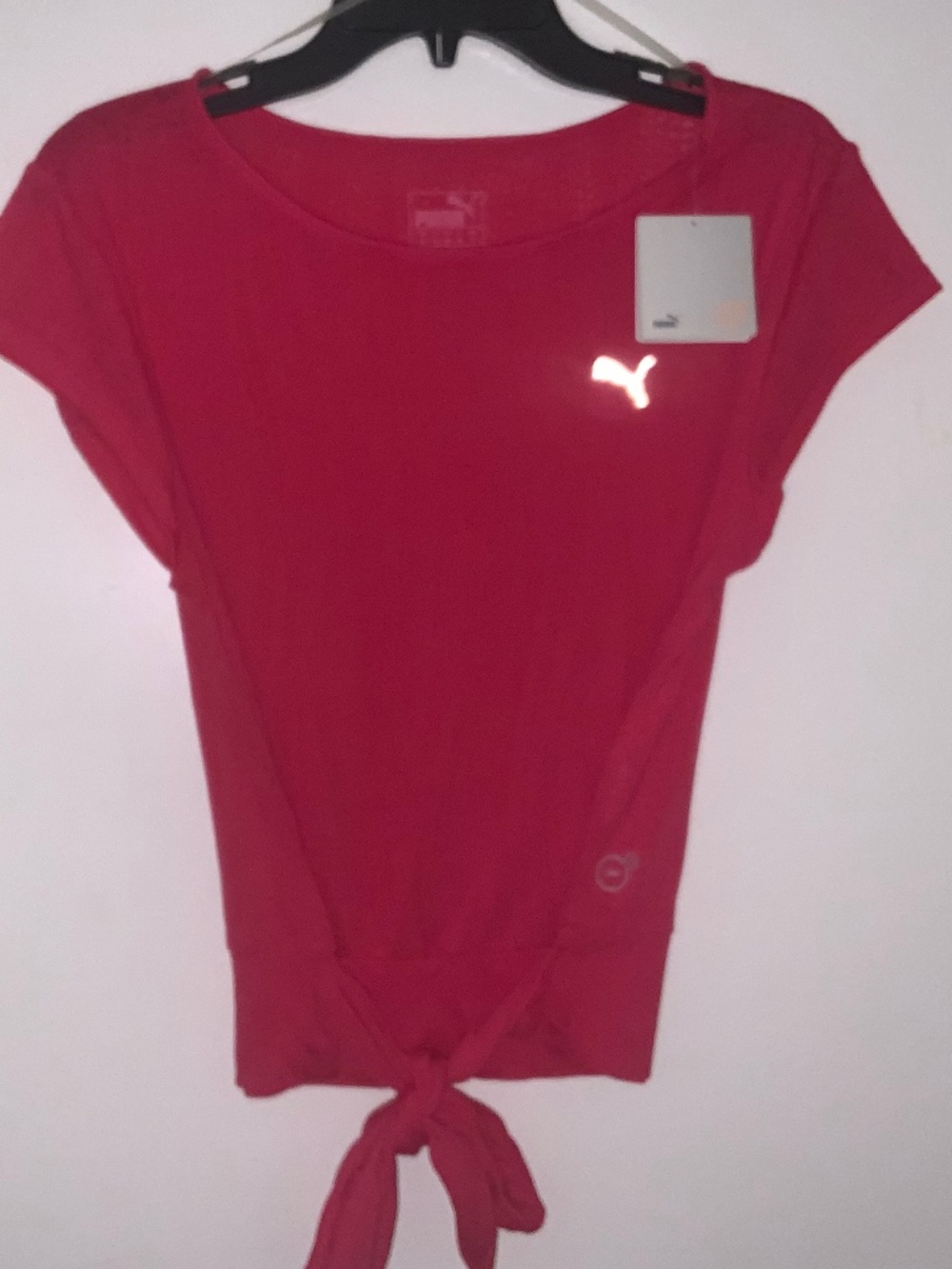 Women’s Puma Activewear Hot Pink Short Sleeve Shirt - Size: XS